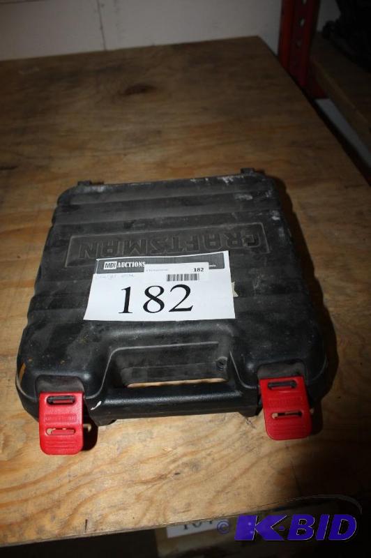 lot 182 image: Craftsman 38 Inch 10mm DrillDriver wCase, Batteries (2), & Charger 12.0 V EX