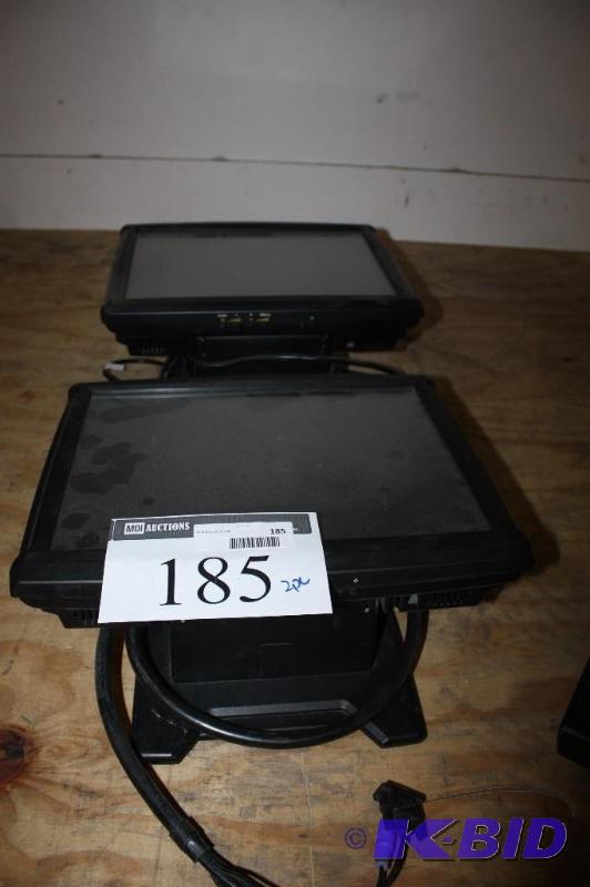 lot 185 image: Datavan Pyramid 150 POS Monitors wStand & Cord