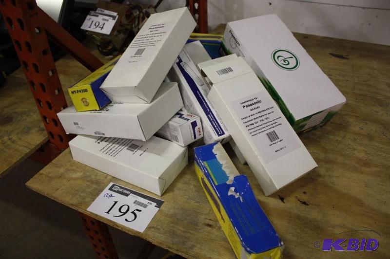 lot 195 image: Box Lot of (12) Facsimile Refill Rolls Compatible to Panasionic KX-FA93.