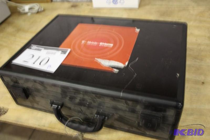 lot 210 image: Suitcase Lot Including KP-900 User Interface Remote Control Miscellaneous Electronics And More.