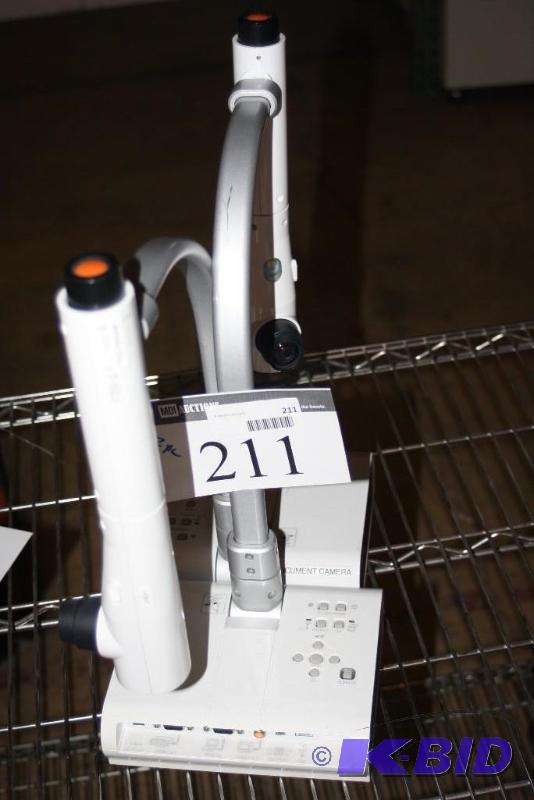 lot 211 image: Lot of (2) Elmo TT-02s Document Readers White Adjustable Focus.