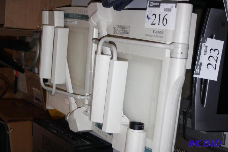 lot 216 image: Lot of (2) Canon Visualizer RE-450X 100V-240V 5060HZ.