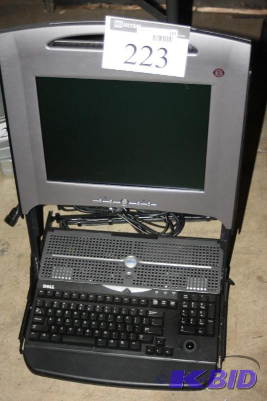 lot 223 image: Dell PowerEdge Rack Console 15FP Personal Computer Including Monitor wKeyboard