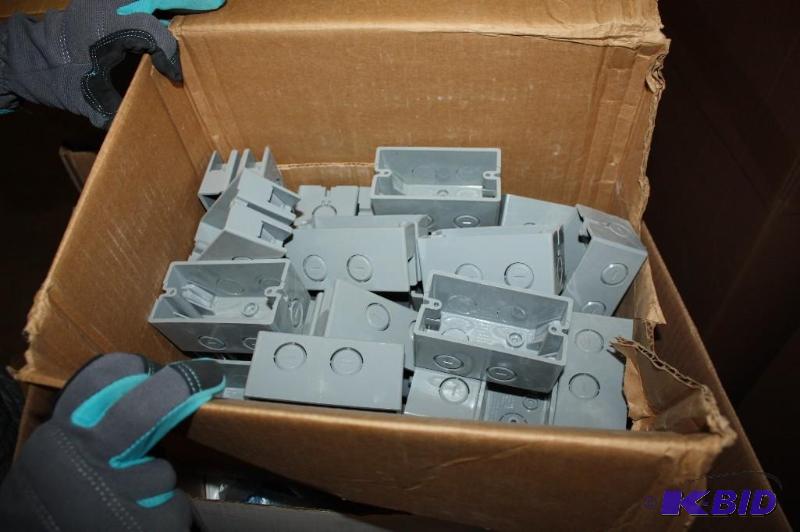 lot 226 image: Box Lot of Electrical Outlet Fittings
