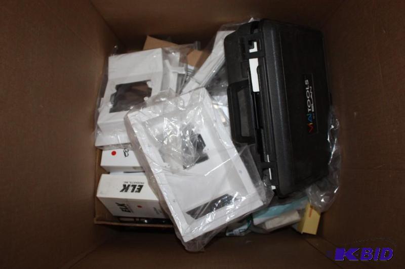 lot 227 image: Box Lot of Miscellaneous Electronics Including Speaker Mount VIA Tools VIA Learner Miscellaneous