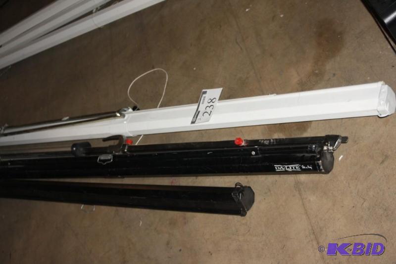 lot 238 image: Lot of (3) Da-Lite Lighting Fixtures app. 1 Wall Mounted at 63 app. 2 ct. Stand Alone, 73 & 88.