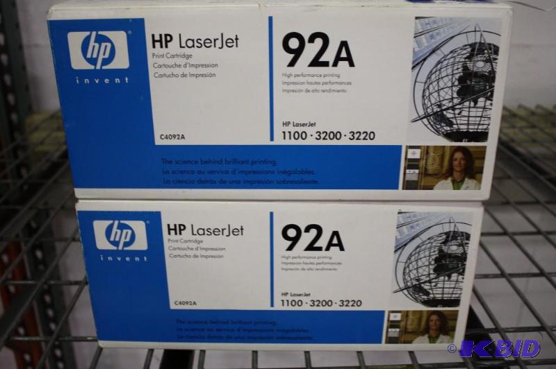 lot 244 image: Box Lot of (2) HP LaserJet Print Cartridges HP Laserjet 110032003220 92A.