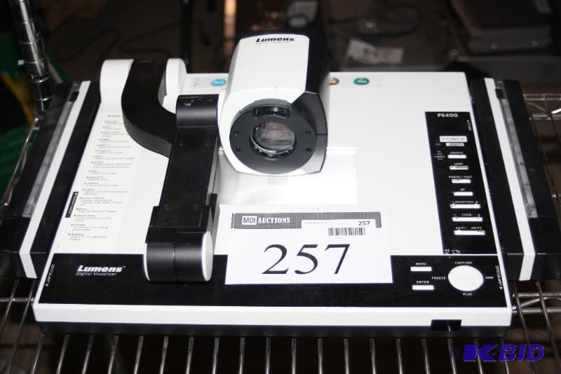 lot 257 image: Lumens Digital Visualizer Model PS400 AC Input 100-240 Vac 50-60HZ.