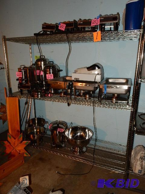 lot 1 image: Stainless Steel Shelves