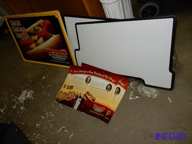 lot 103 image: Hot Dog Signs and White Board