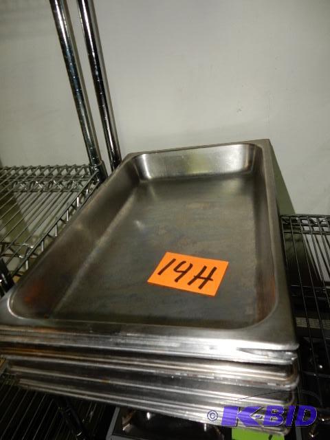 lot 14H image: Stainless Steel food panstrays