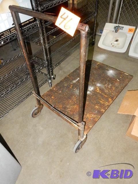 lot 46 image: Old style rolling cart.