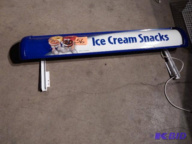 lot 56 image: ICECREAM SNACKS SIGN