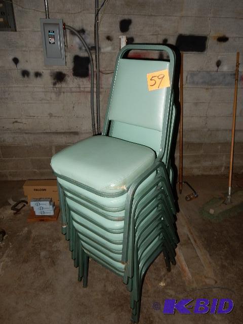 lot 59 image: 8, Light Green Chairs