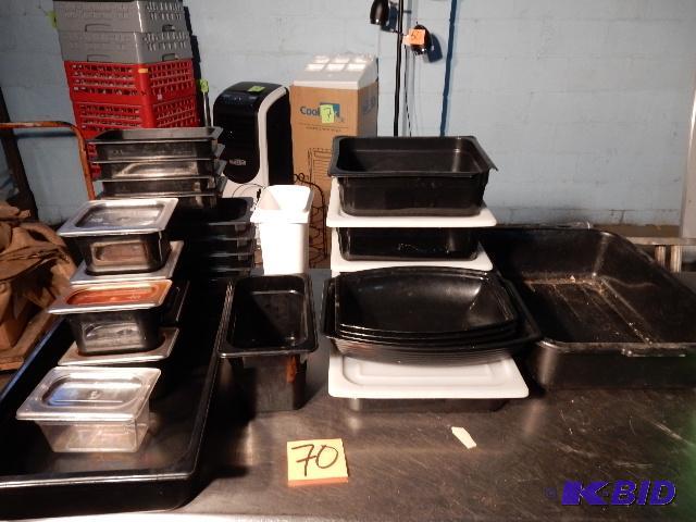 lot 70 image: Misc. Plastic Containers