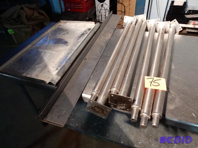 lot 75 image: Stainless steel table legs.