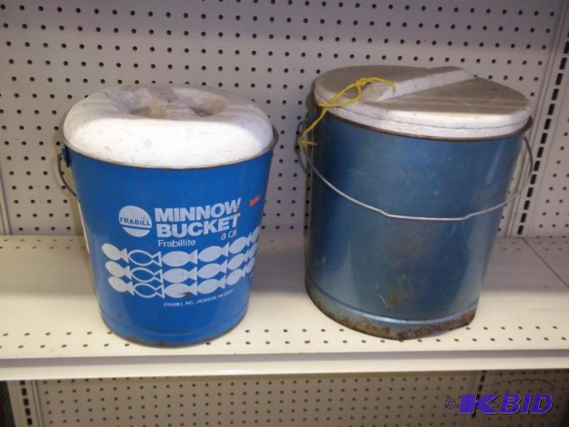 lot 33 image: 2 Vintage Minnow Buckets...
