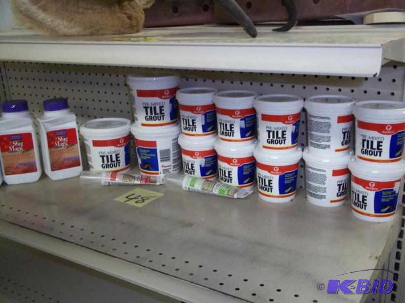 lot 48 image: Premixed tile grout and silicone...