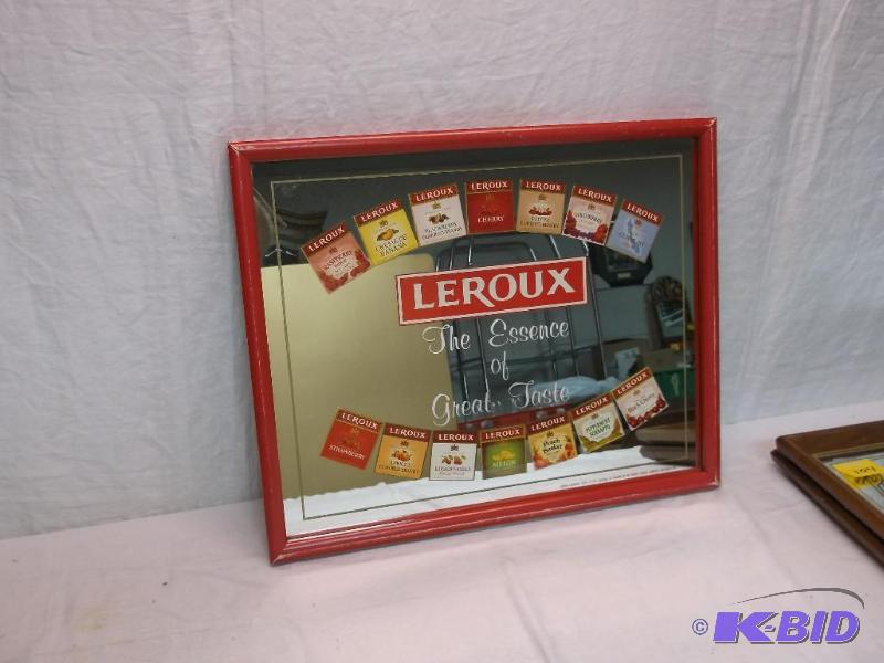 Leroux flavored liquor framed mirror measurin...