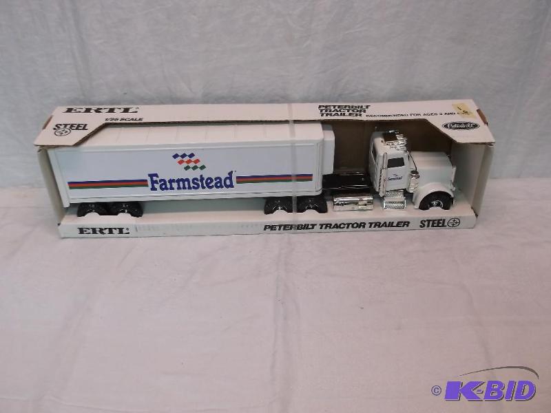 Collectable ERTL steel Peterbilt tractor trai...