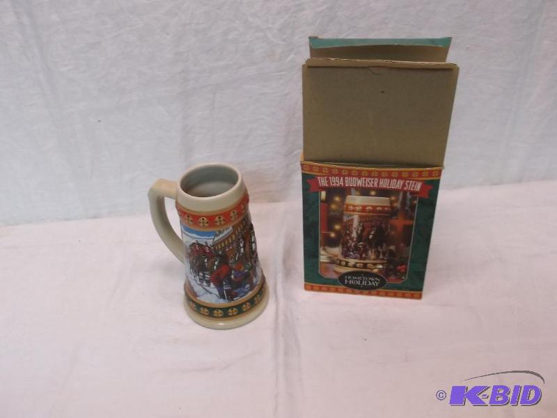 Collectable 1994 Budweiser holiday stein like...