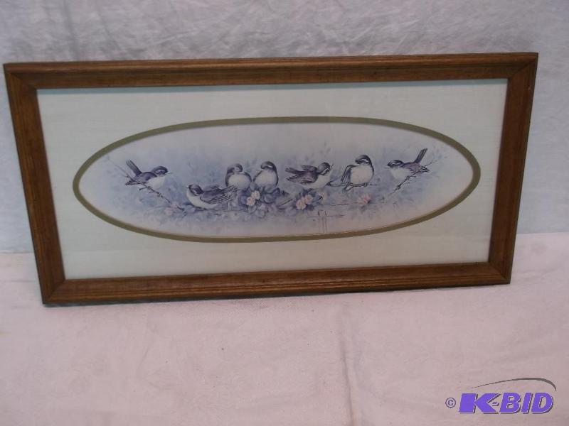 Cute&nbsp framed bird print by Margie Morrow...