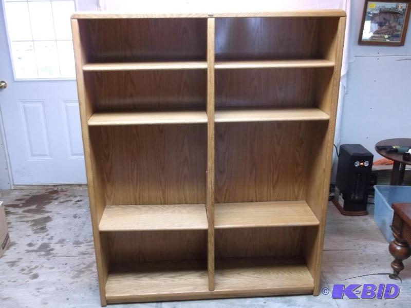 Large oak Encore book case measuring 47 34&q...