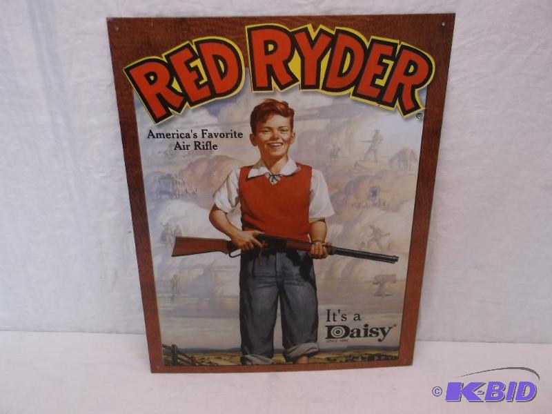 Collectable Red Ryder sign measuring 12 12&q...
