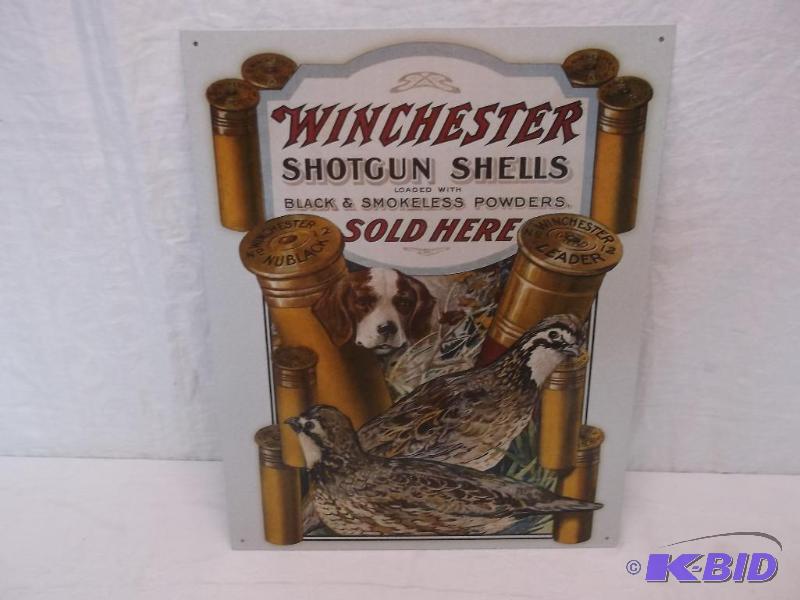 Collectable Winchester sign measuring 12 12&...
