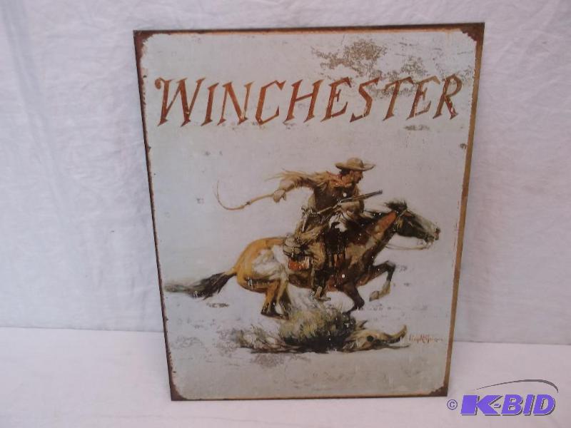 Collectable Winchester sign measuring 12 12&...