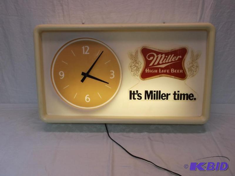 Large vintage collectable lighted Miller High...
