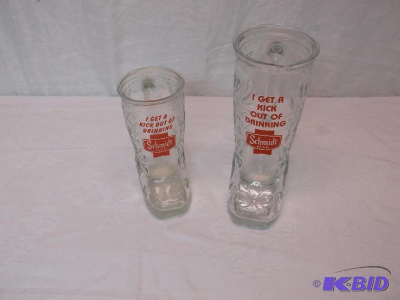 Collectable Schmidt beer boot mugs tall one h...