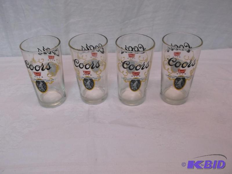 Nice lot with 4 collectable Coors beer glasse...