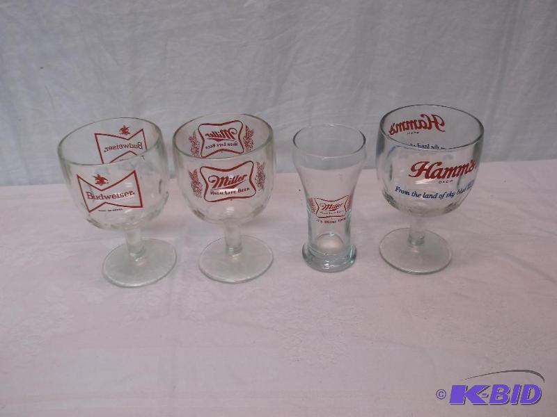 Nice lot of collectable beer glasses Hamms, ...