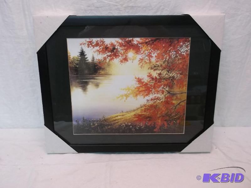 Beautiful framed scenery print measuring 19 3...