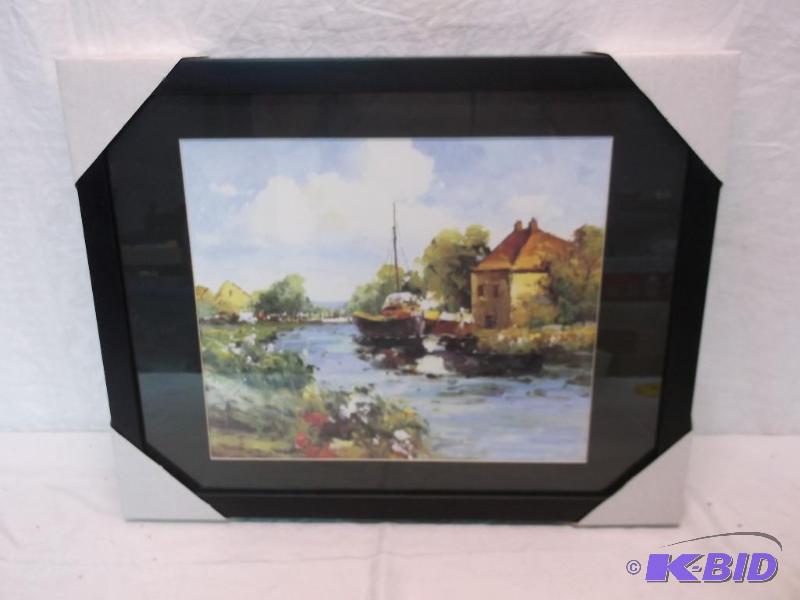 Beautiful framed scenery print measuring 19 3...