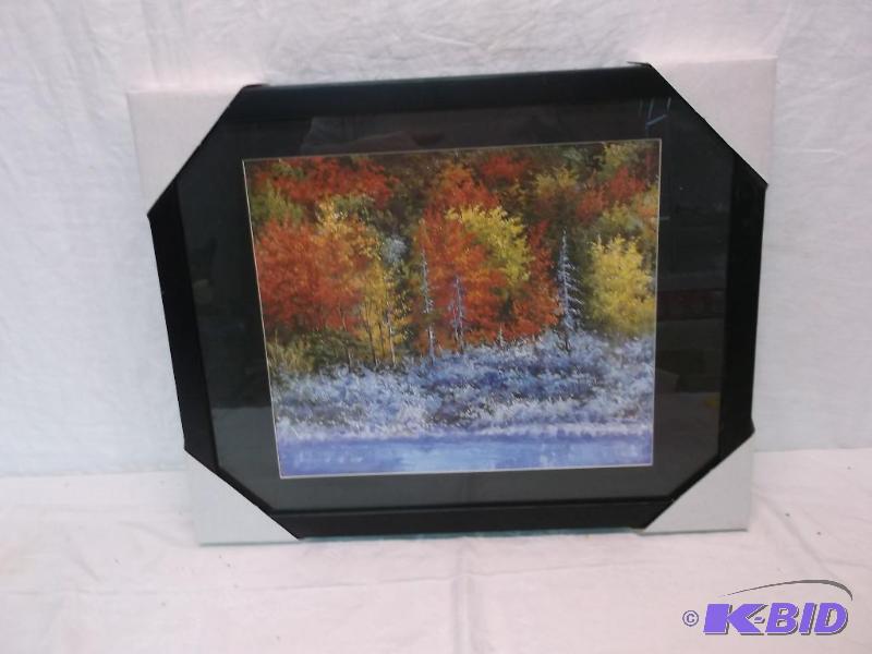 Beautiful framed scenery print measuring 19 3...