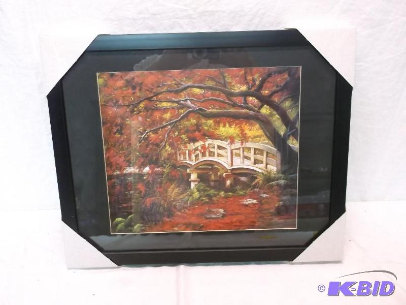 Beautiful framed scenery print measuring 19 3...