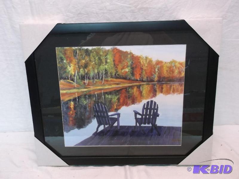 Beautiful framed scenery print measuring 19 3...