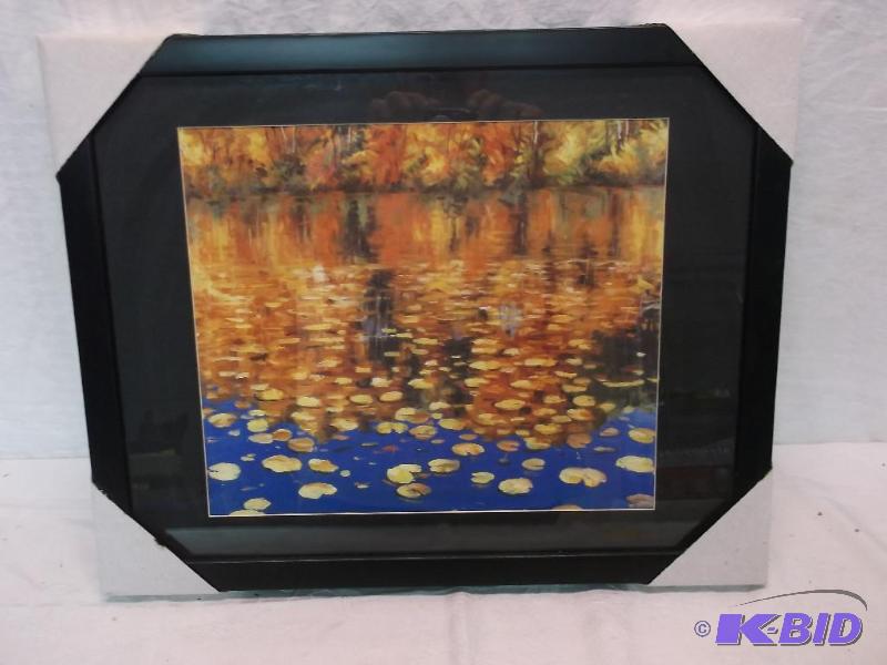 Beautiful framed scenery print measuring 19 3...