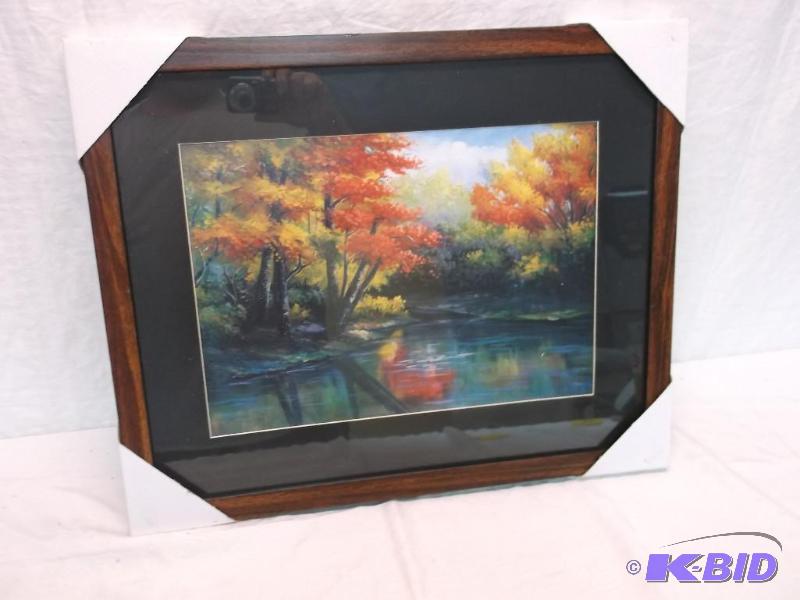 Beautiful framed print measuring 21 18&quot...