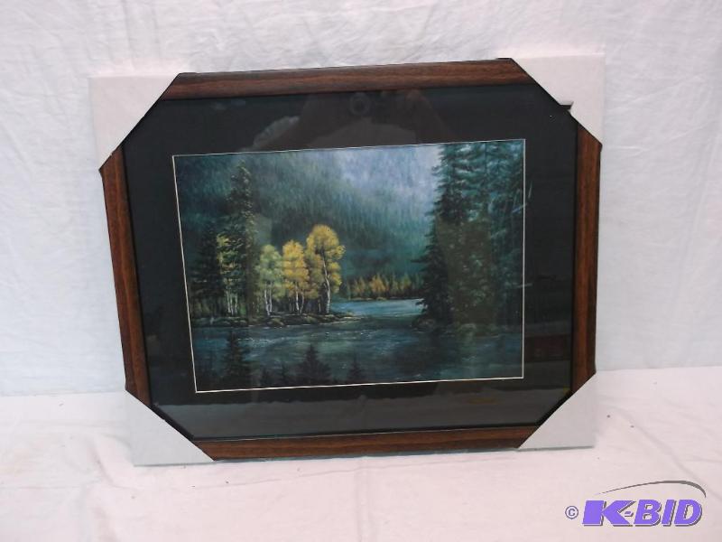 Beautiful framed scenery print measuring 21 1...