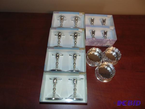 (12) Candle Holders (3) Round Candle Holders...