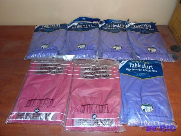 (7) Plastic Table Skirts...