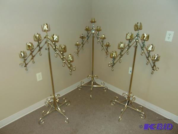 (3) Adjustable Height Candle Holders...