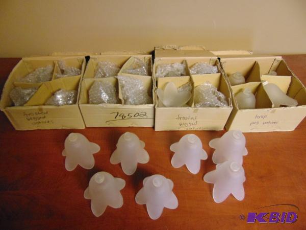 Around (23) Frosted Peg Votive Holders...