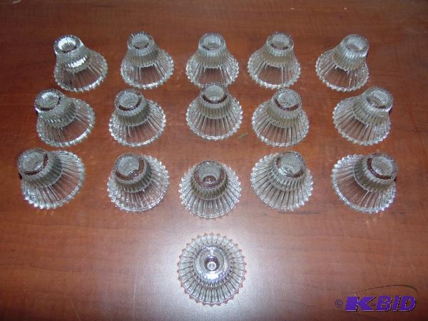 Around (16) Glass Candle Holders...