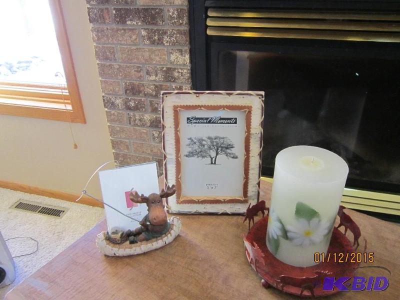 Decorative picture frames and candle