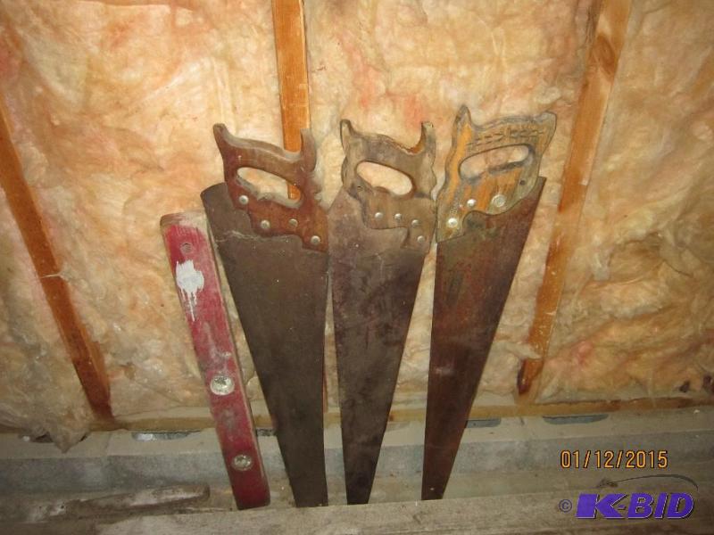 Lot of old hand saws