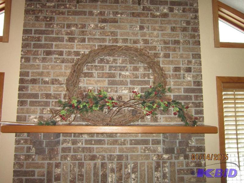 grapevine wreath and berry branches
